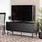 Baxton Studio Truett Modern Dark Brown Finished Wood and Two-Tone Black and Gold Metal TV Stand 226-12494-ZORO - alternate 4